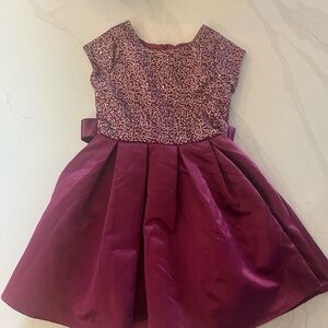 Elegant Burgundy Kids Dress